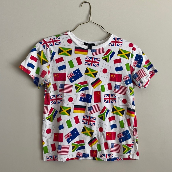 Forever 21 Flag Graphic Top Patterned M - Picture 1 of 5